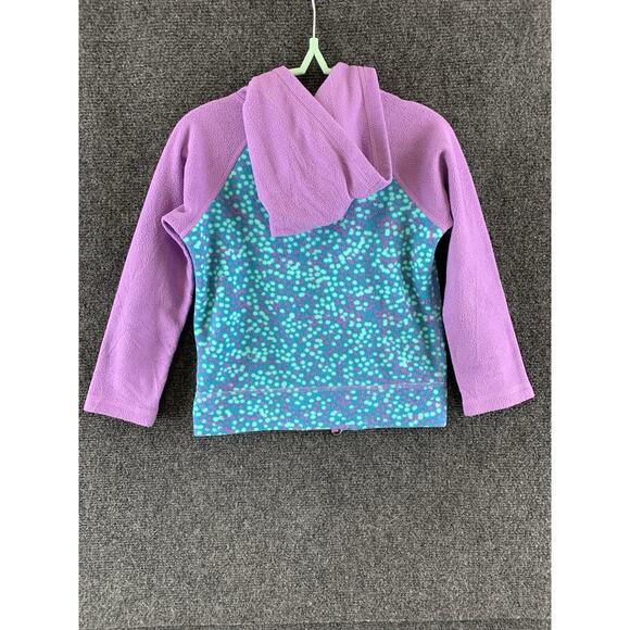 The North Face Toddler Girl Fleece Jacket Hooded Full Zip Polkadot Purple Size 3 - Picture 11 of 11